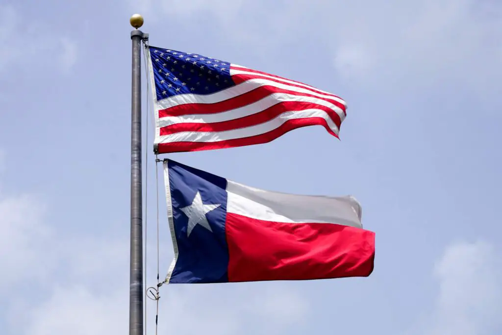 Texas Facts : Texas and USA Flag 